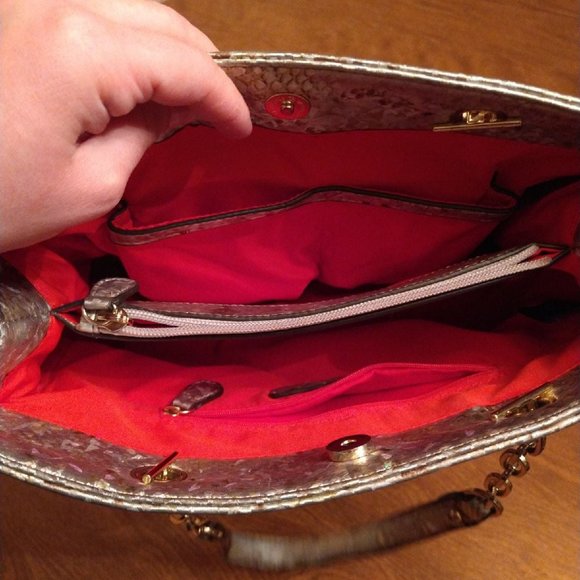 Anne Klein snake print purse bag - Picture 3 of 4